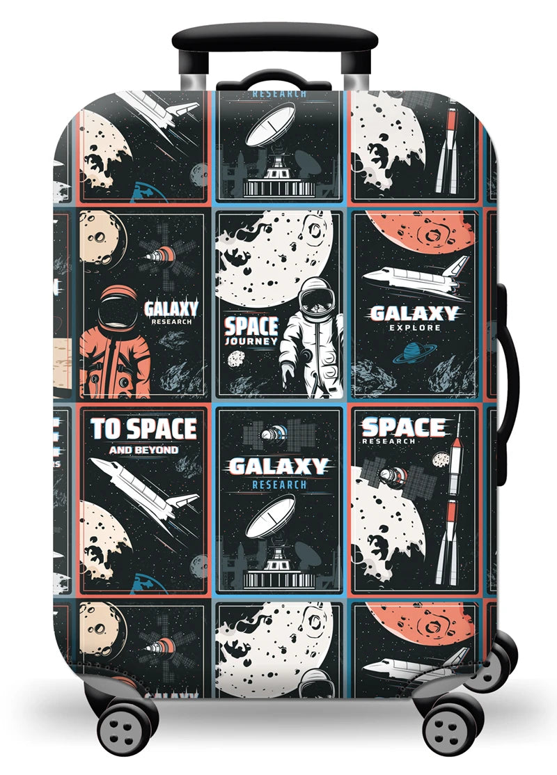 Thick Elastic Universe Luggage Protective Cover Zipper Suit For 18-32 inch Bag Suitcase Covers Trolley Cover Travel Accessories
