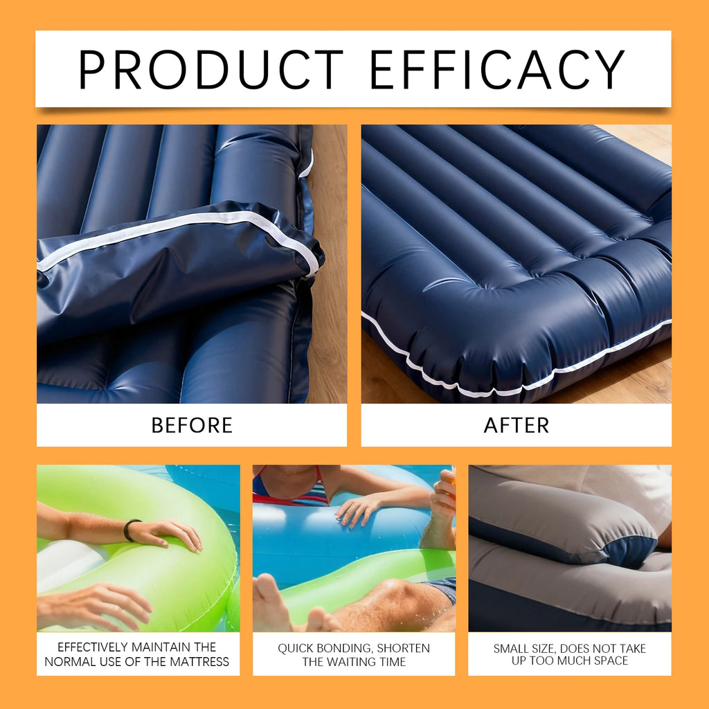 Inflatable Repair Kit Airbed Patch Glue Waterproof Sealant Pool Camping Bed Maintenance Strong Bond 60ml Vinyl Adhesive Seal Kit