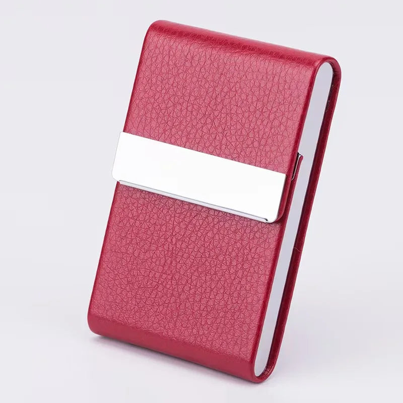 Slim 7 Slot Cigarette Case for Women I Automatic Pop-Up Mini Leather Holder l Shockproof Metal Core & Pastel Colors Gift Box