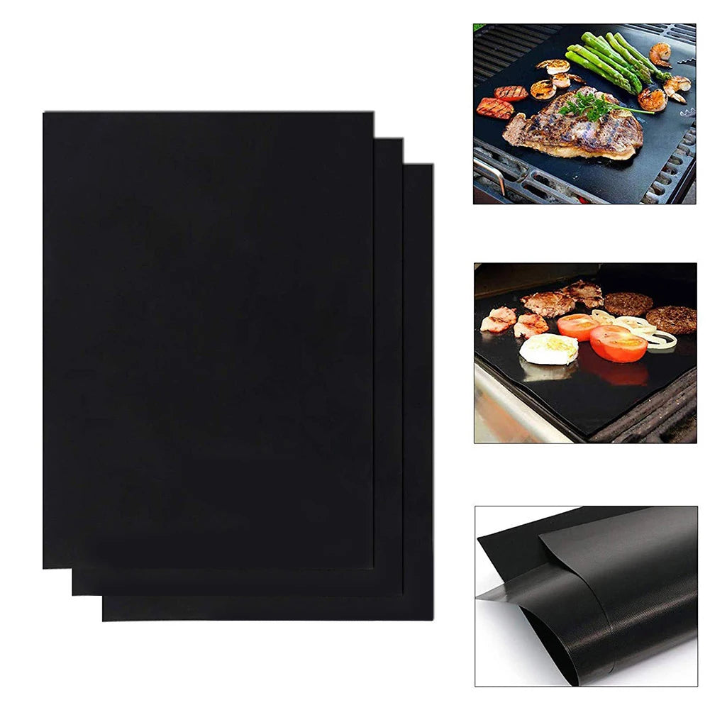 1-50pcs Grill Mat 40x50cm Non Stick BBQ Grill Liner Reusable Heat Resistant for Home Outdoor Picnic Barbecue Grill Kitchen Tool