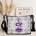 1pc Moonlight Flower Tarot Witchcraft Pattern Crossbody Bag for Women Shoulder Bag with Strap Design Casual Fashion Handbag