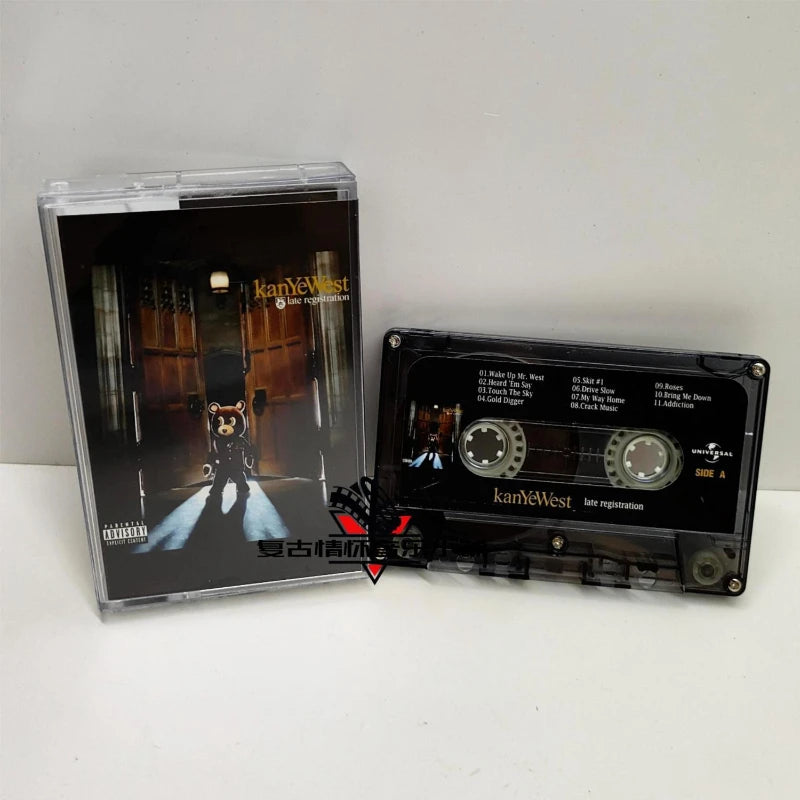 R&B Kanye West Ye Music Tape Late Registration Album Gold Digger Cassettes Cosplay Walkman Car Recorder Soundtracks Box Gifts