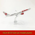 16cm b737 Lion Air Aeroplane model Metal 1/400 Scale Planes With Stand Simulation Airliner Toy Airplane for Boys Gift