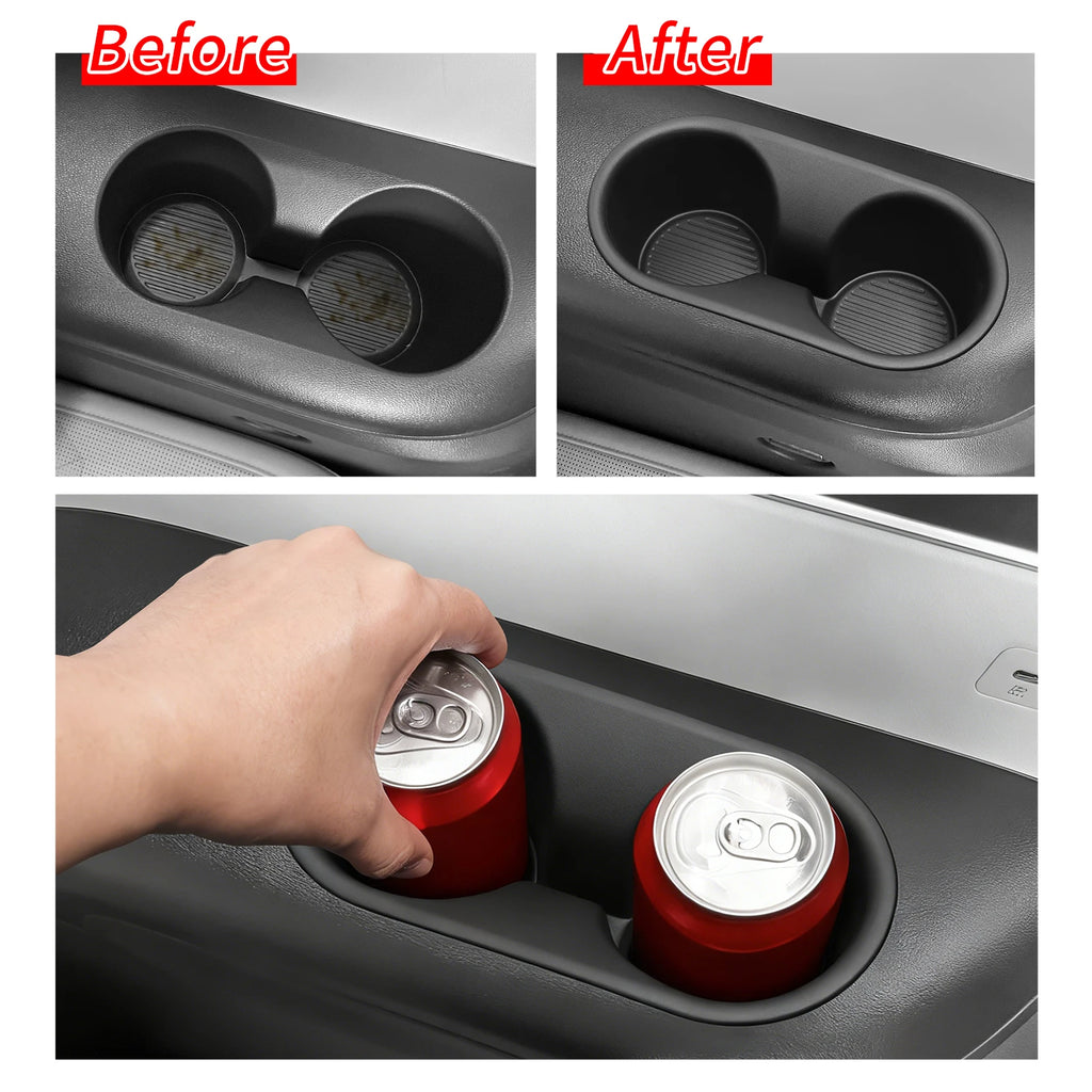 LUCKEASY for Hyundai Palisade 2026 Car Water Cup Holder The Third Row Door Side Drinks Cup Holder Storage Box Accessories 2pcs