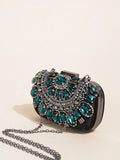 Mini Baroque Jewel Retro Beaded Clutch, Party Bag, Wedding Bag, Party Girl Clutch, Ladies Clutch for Party, Wedding, Prom