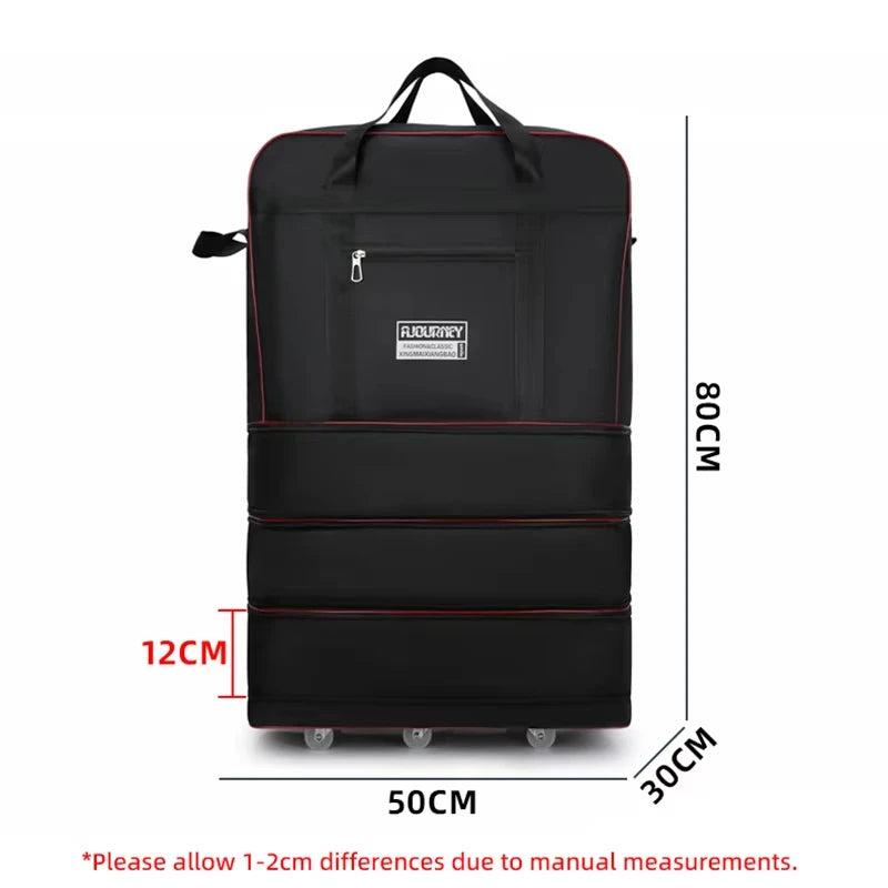 Foldable Unisex Universal Wheeled Travel Bag Expandable Large Capacity Luggage Bags with Wheels Carry On Trolley Carrier