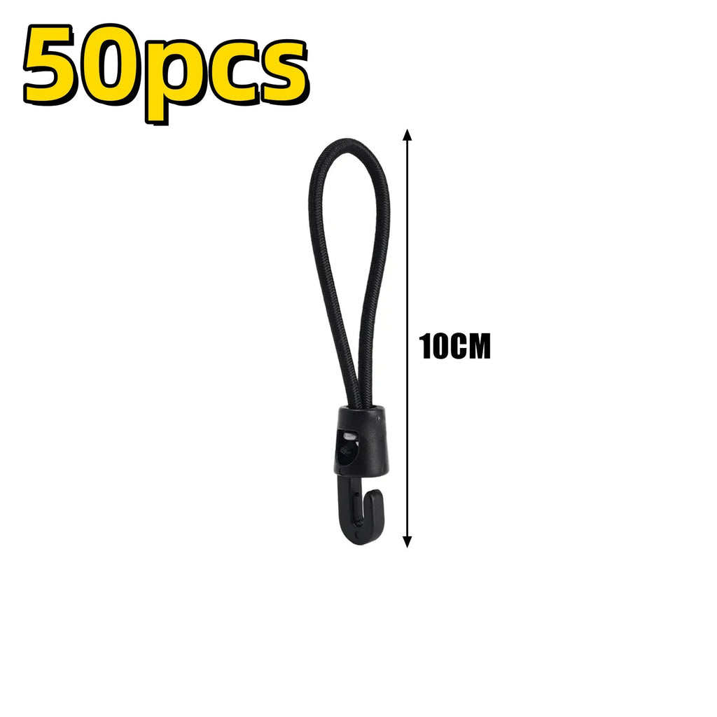 5/10/50Pcs Bungee Cord High Elasticity Expander with Hooks Rubber Tensioner for Camping Tarpaulin Luggage Strap Elastic Rope