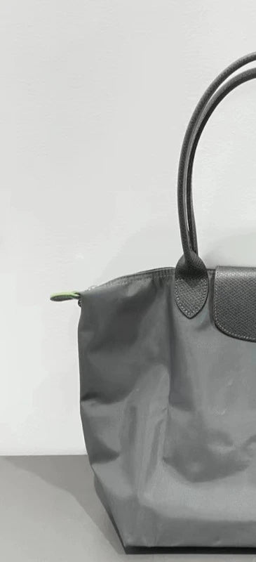 2026 Lightweight Foldable Nylon Shoulder Bag Ladies Water Resistant Shopping Tote Bag Large Handbag for Travel Daily Office