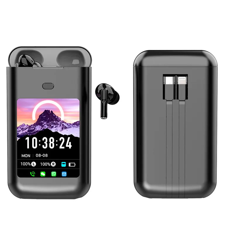 Large Screen Bluetooth Earphone High-capacity Battery Multi-functional Charge The Phone Downloadable APP AI Translation Headset