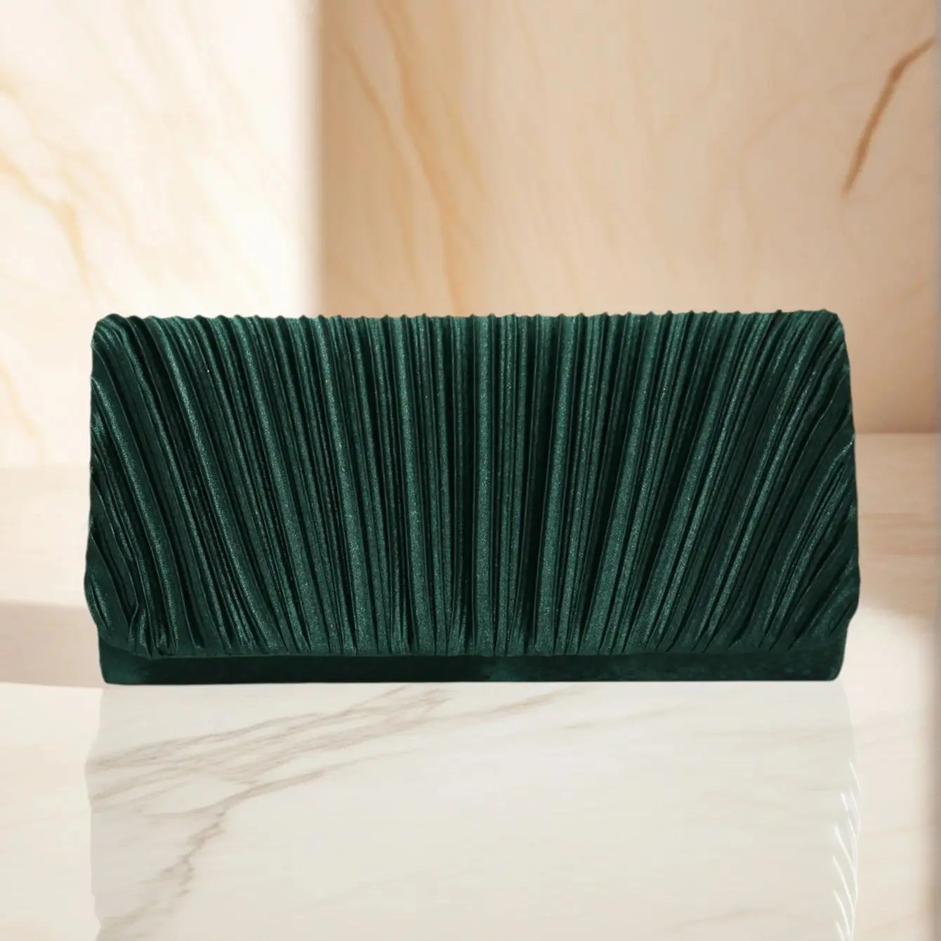 New Arrival Envelope Design Evening Green Color Women Clutch Bags Small Pocket Money Bags Party Wedding Handbags