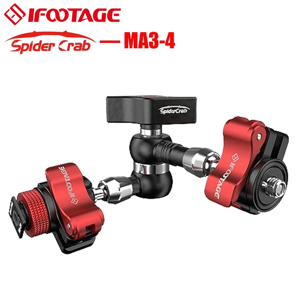 IFOOTAGE Spider Crab Magic Arm Adjustable with Shoe Mount and 1/4'' & 3/8" Tripod Screw for DSLR Camera Rig