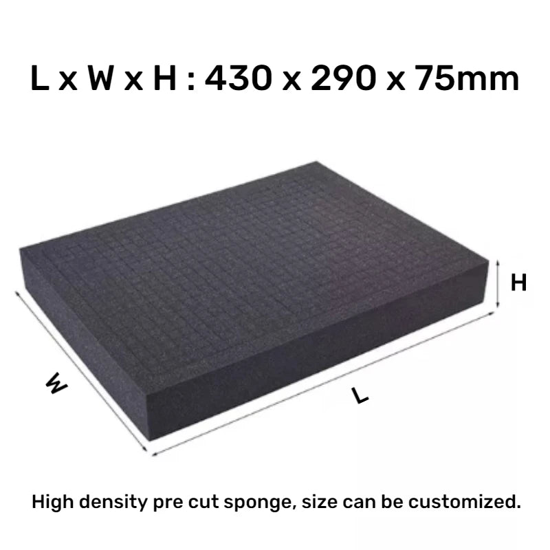 High Density Cutting Toolbox Foam Pick Pluck Foam Insert Precorted Shadow Foams For Hard Case Pre-Cut Shockproof Sponge Cushion