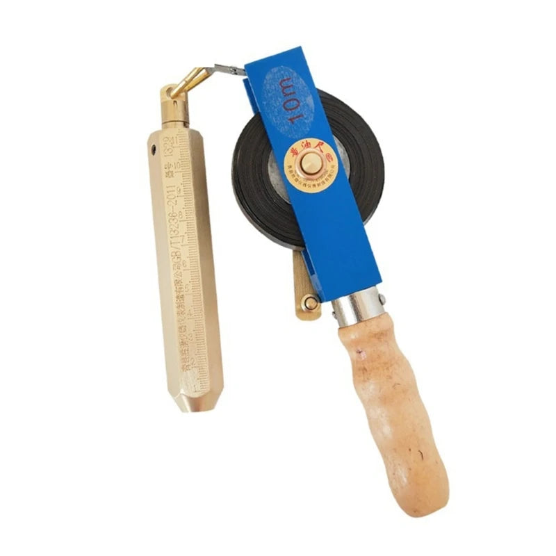 Oil Gauging Tapes 5/10/15/20/25/30M Measuring Ruler Carbon Steel Oil Gauging Tape With Brass Plumb Bob Tape Dropship