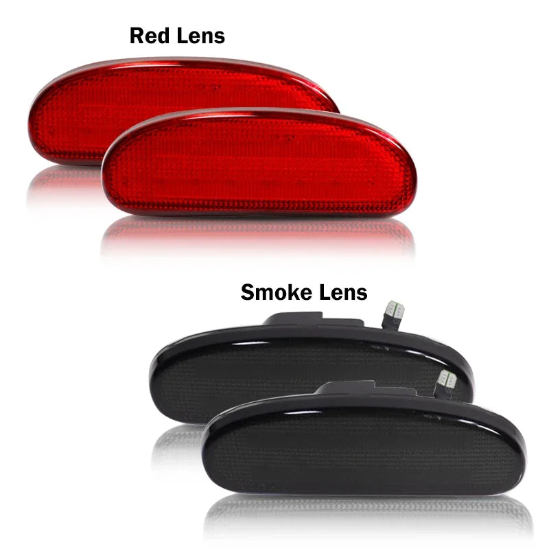 For NISSAN CUBE 2009 2010 2011 2012 2013 2014 Car Red LED Rear Bumper Side Marker Driving/Parking Lights Fender Flare Lamps 12V