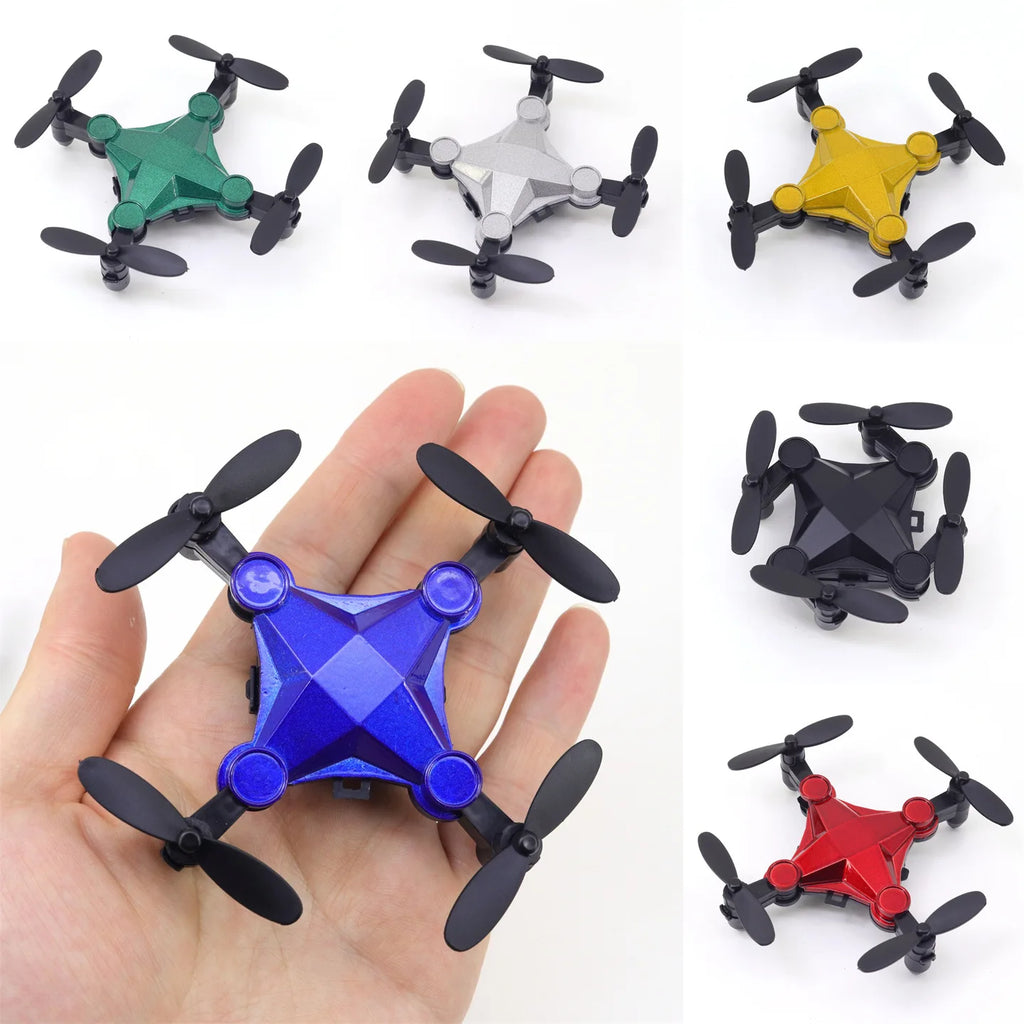 Creative Foldable Mini Drone Model Partial Alloy Flying Toy Keychain Helicopter Souvenir Collection Gift Decoration Accessorie
