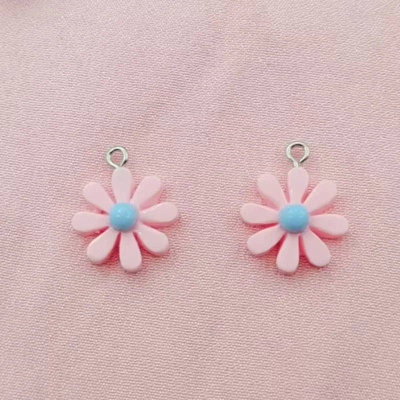 20pcs 17 * 20mm DIY resin acrylic accessories daisy sunflower pendant luggage item bracelet pendant