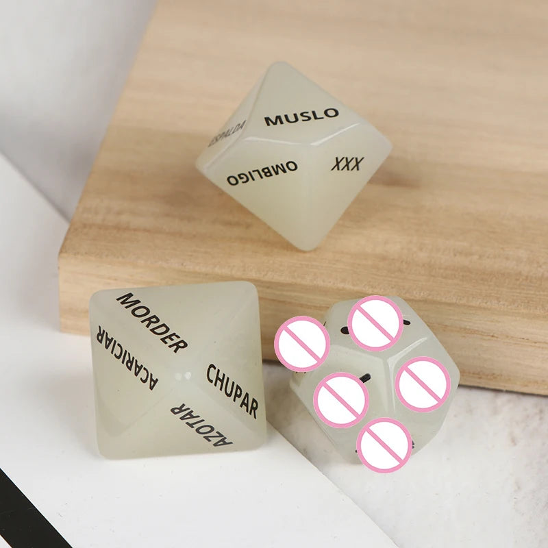 3Pcs/set Luminous Adult Couple Sex Dice Male And Female Flirting Dice And Adult Bedroom Gifts Game Toys