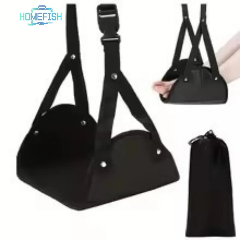 Homefish Airplane Footrest With Adjustable Strap, Portable Hammock Leg Rest, Perfect Travel Accessories