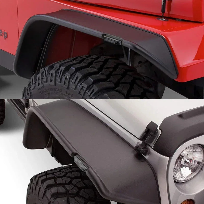 iJDM Car Fender Flare Side Marker Lamps for Jeep Wrangler TJ JK and JL Bushwacker Flat Style Fender Flares Turn Signal Lights