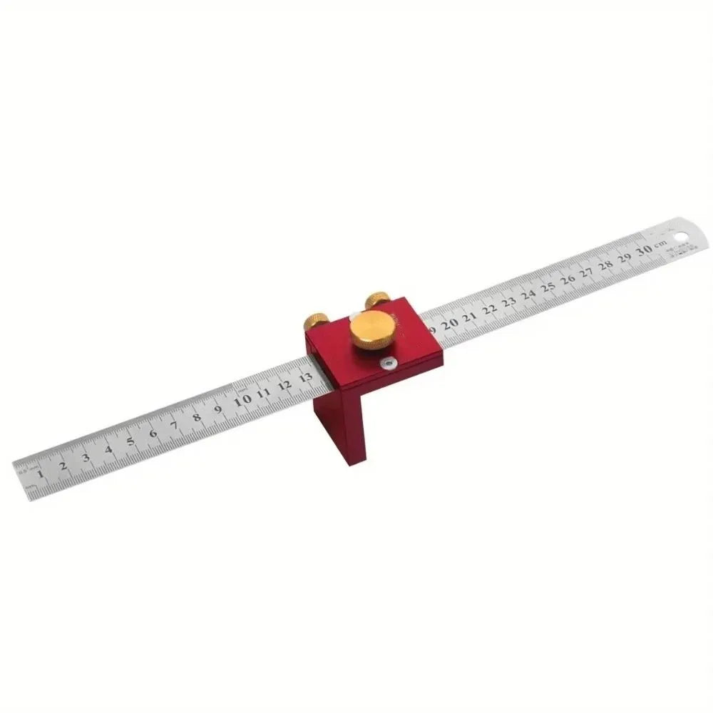 T-Type Woodworking Scriber Precision Marking Gauge Scribing Positioning Block Alloy Adjustable Scribing Ruler