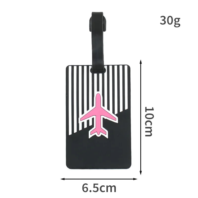 Luggage Tags Travel Suitcases Tag Cartoon Cute Luggage Tag Silicone Creative Id Name Labels Travel Tags Travel Accessories