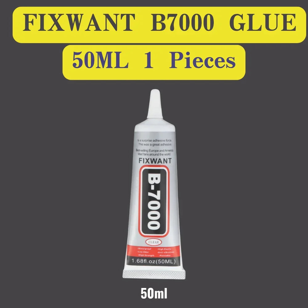B-7000 T-7000 Clear & Black Glue 15/50/110ml, Fast Drying Waterproof Resin Adhesive for Phone Screen Repair, Jewelry Craft