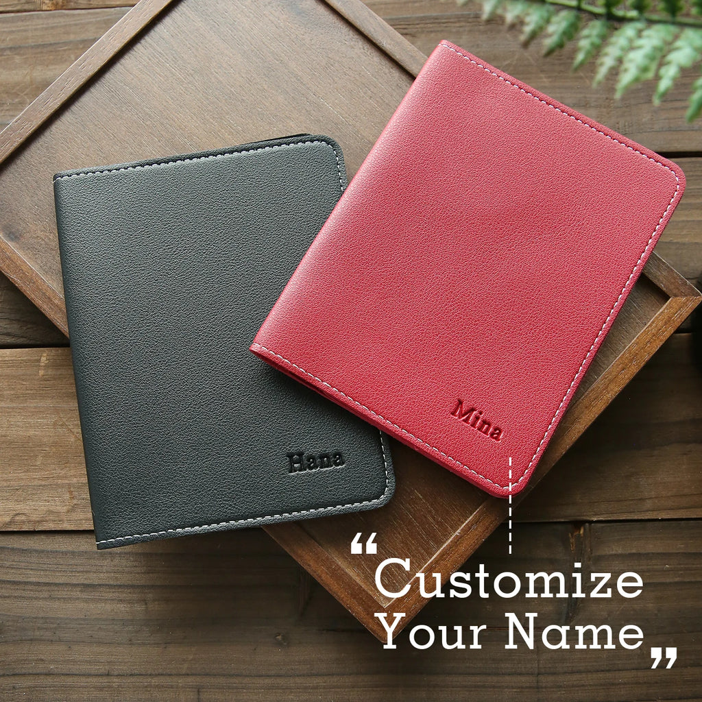 1PCS Custom Name Passport Holder Personalized Leather Passport Cove Customized Travel Accessories Handmade Gifts For Friends
