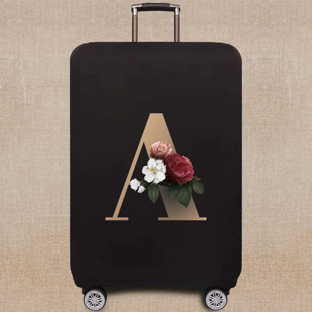 Luggage Covers 18-32 Protector Travel Luggage Suitcase Protective Cover gold letter series Stretch Dust Cover Travel Accessories