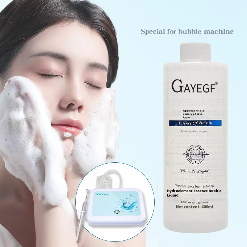 400ml Magic Foam Oxygen Small Bubble Solution SPA Salon Essence Special Serum For Facial Skin Care Deep Cleaning & Moisturizing