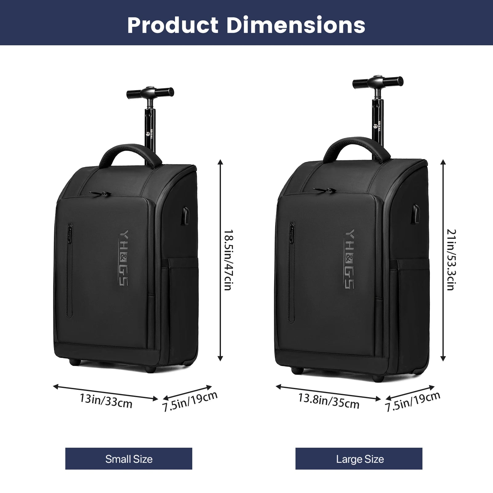 20 Inch Boarding Cabin Luggage Suitcase Rolling Luggage Backpack Women Men Carry on Travel Trolley Case with USB Business Bags