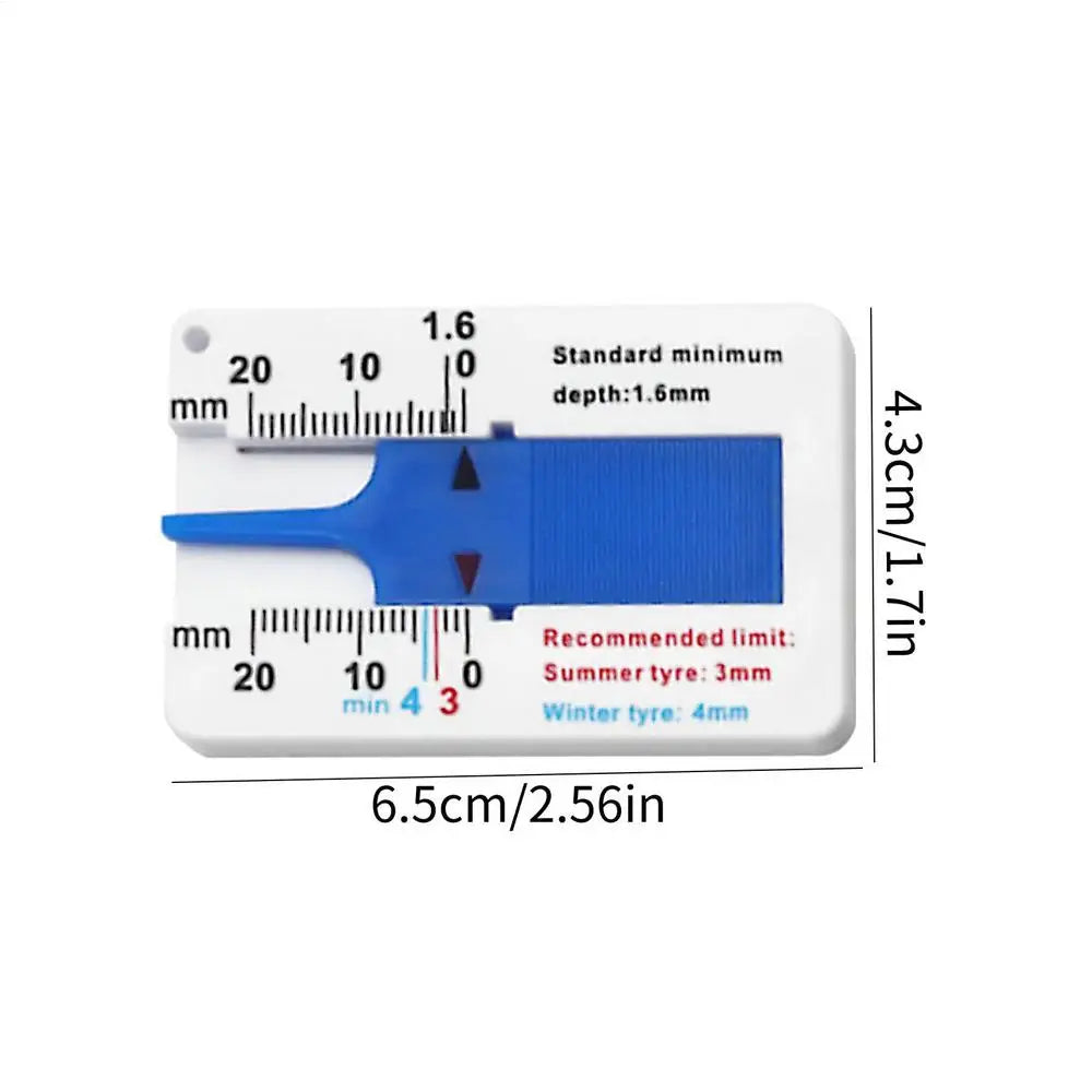 Car Wheel Tire Depth Gauge Tire Tread Depth Measuring Tool 0-20 Mm Tyre Tread Checker Portable Tire Depth Accurate Measurement