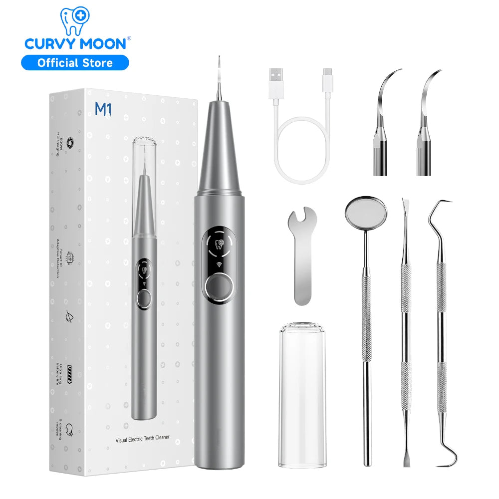 Visible Electric Teeth Whitening Devices Ultrasonic Tooth Cleaner 500MP 100° Wide-angle Camera Plaque Tartar Calculus Remover