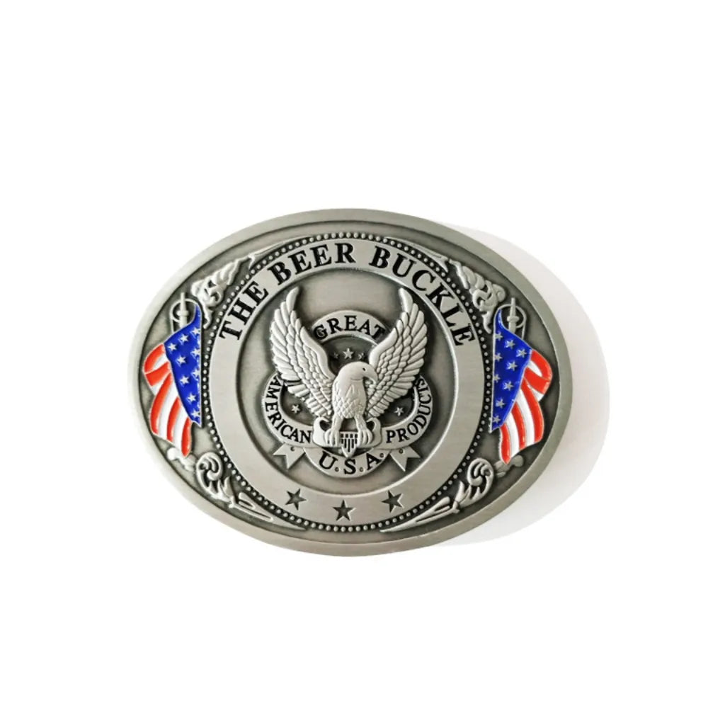 Vintage Eagle Cross Beer Bottle Belt Buckle Portable Drink Bottle Holder Outdoor Camping Picnic Belt Decor