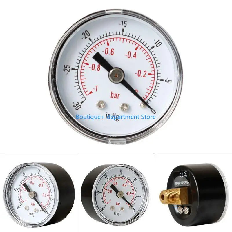 E1PD Dial Type Vacuum Pressure Gauge Back Mount Connection 1/8 BSPT Vacuum Gauge 0 30 0 & 1 Bar Used for Industrial