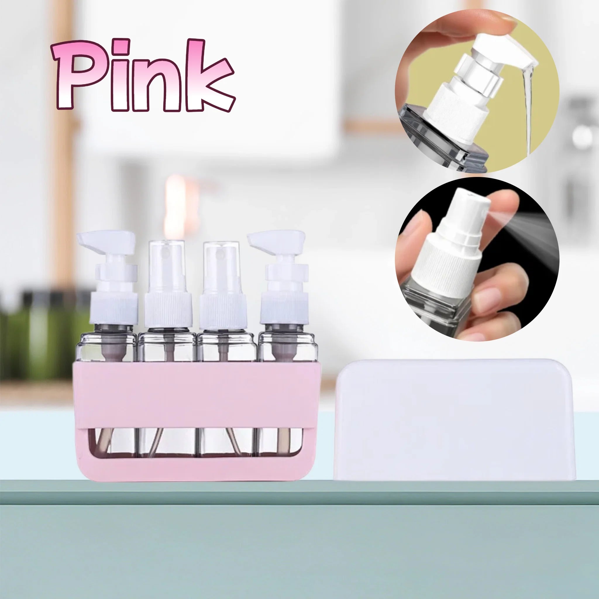 4-in-1 Emulsion Dispenser Bottle Travel Bottle Minimalist with Labels Travel Dispenser Bottle Toiletry Container Travel Bottles