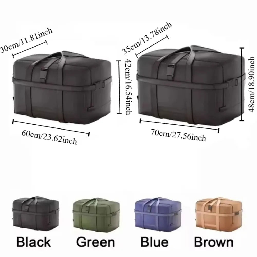 Large Capacity Travel Duffle Bag Waterproof Handheld Folding Travel Luggage Bag Oxford Business Trip Messenger Bag Travel