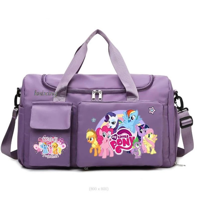 New My Little Pony Gym Bag Compartment Luggage Bag for Men Women Foldable Waterproof Lightweight Yoga Gym Sports Bag
