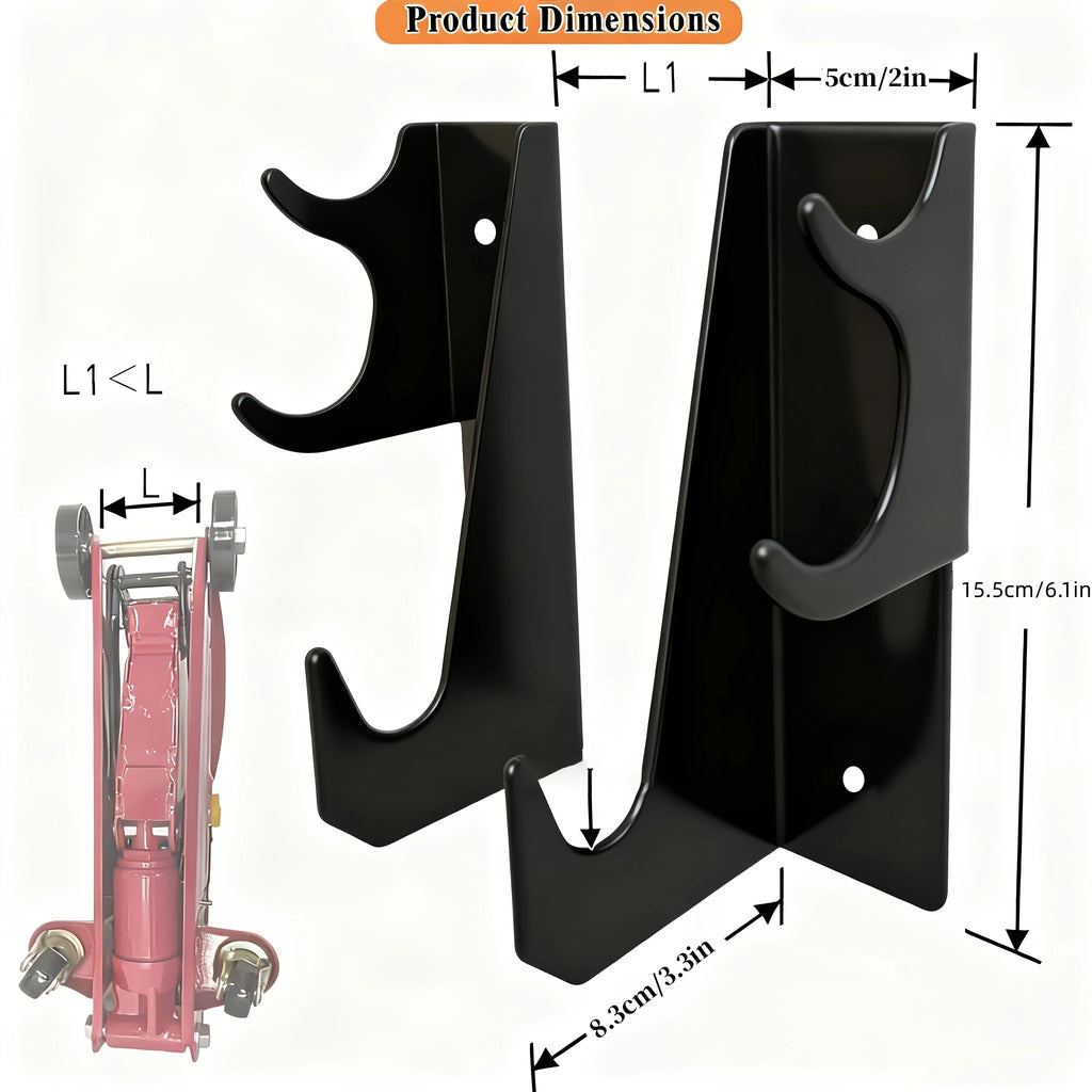 Handle Storage2pcs Max Version Oversized Heavy-Duty Metal Floor Jack Stand and Jack Stand Wall Mount Hook Rack 2pcs
