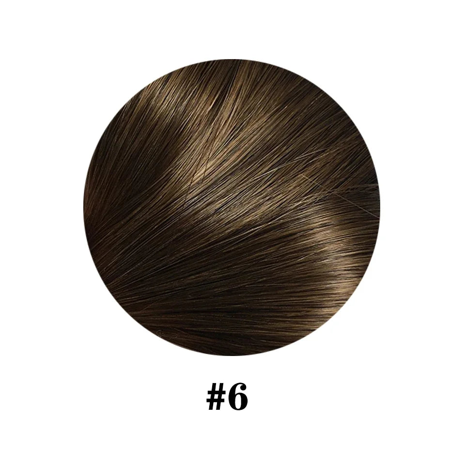 Straight Ponytail Human Hair Extensions With Clip In Drawstring Ponytail Straight Brazilian Ponytail For Women Natural Black #1B