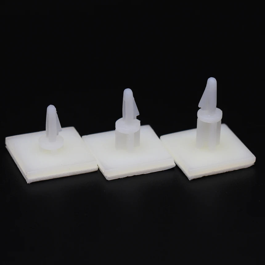 ASS-5/6/8/10/13/16 20*20mm Nylon 4mm Bore PCB Board Support Holder Locking Snap-In Fixed Pillar Adhesive Column Spacer Standoff