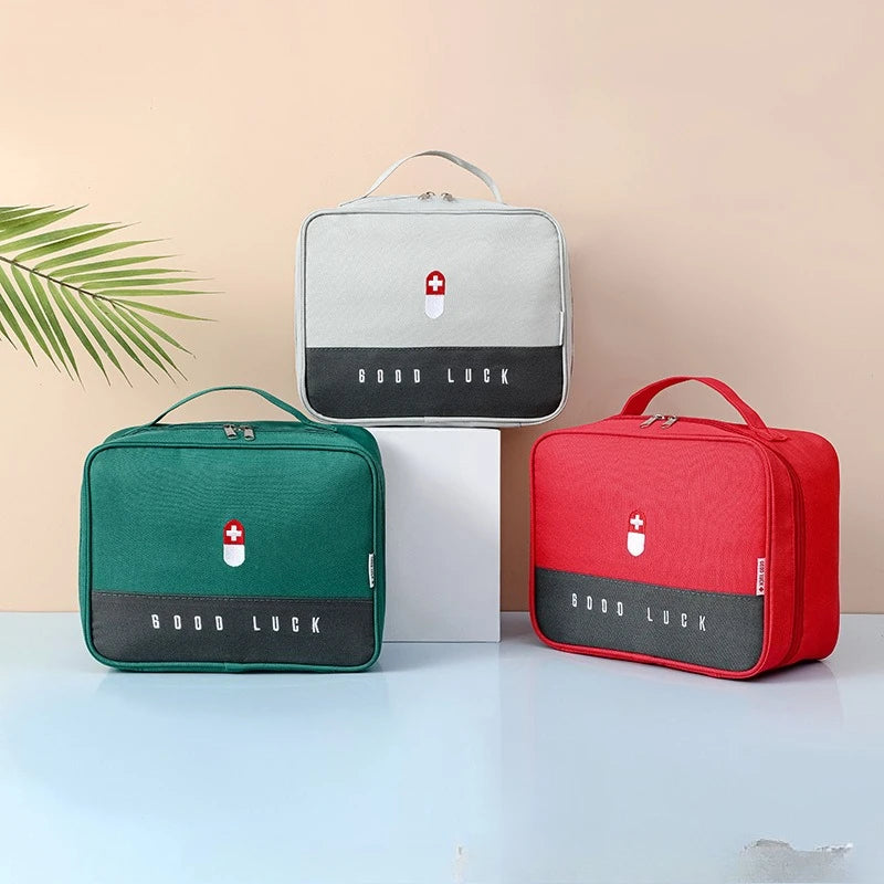 Portable First Aid Kit Bags Medicine Medical Large Storage Bag Pouch Camping Emergency Home Outdoor Travel Handle Bag Organizer