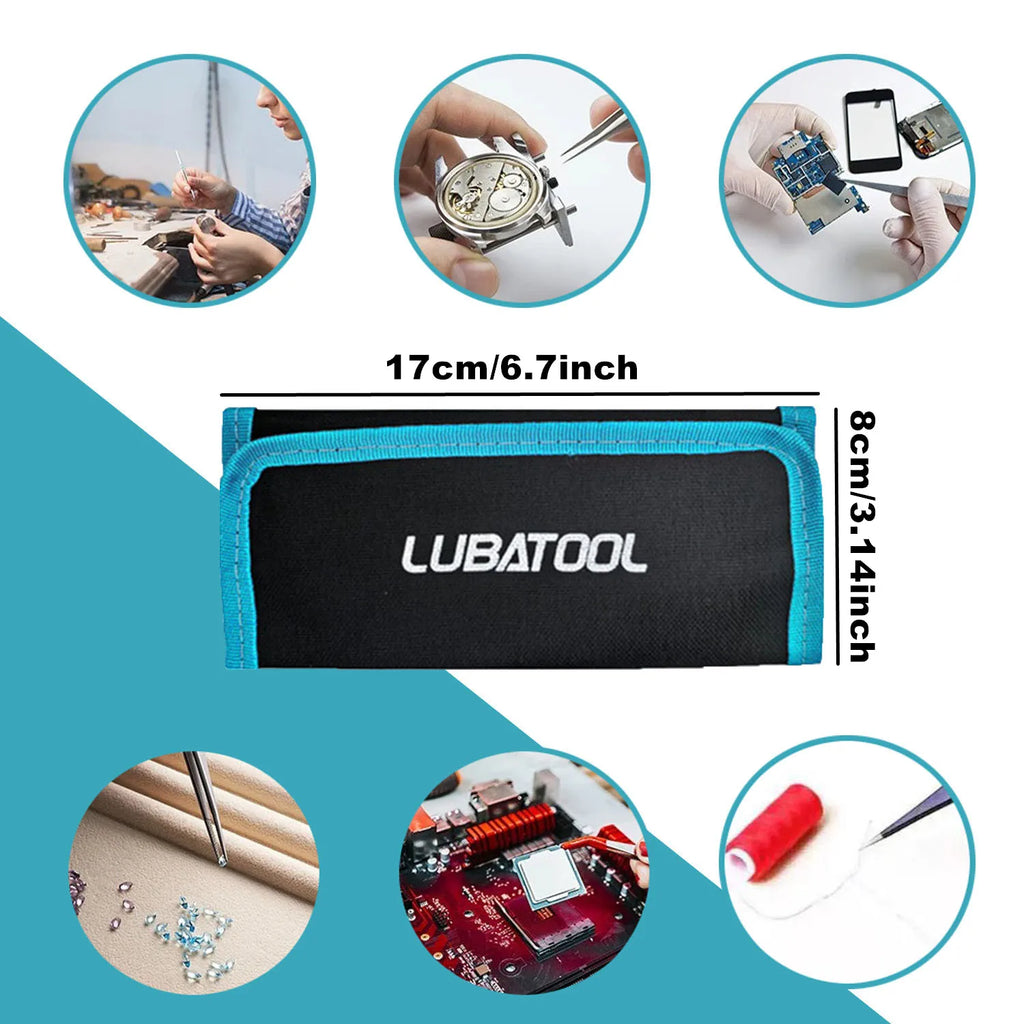 10Pcs Tweezers Set With Bag Ceramic Industrial Electronic ESD Stainless Steel Anti-Static Precision Tweezer Kits Repair Tools