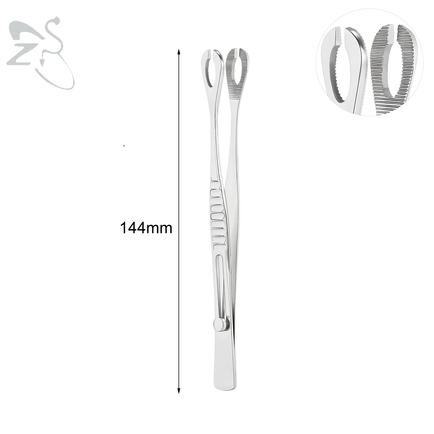 ZS 1PC Stainless Steel Piercing Clamp Slotted Locking Forcep Opening Piercing Plier Tool for Ear Lip Belly Navel Tongue Piercing