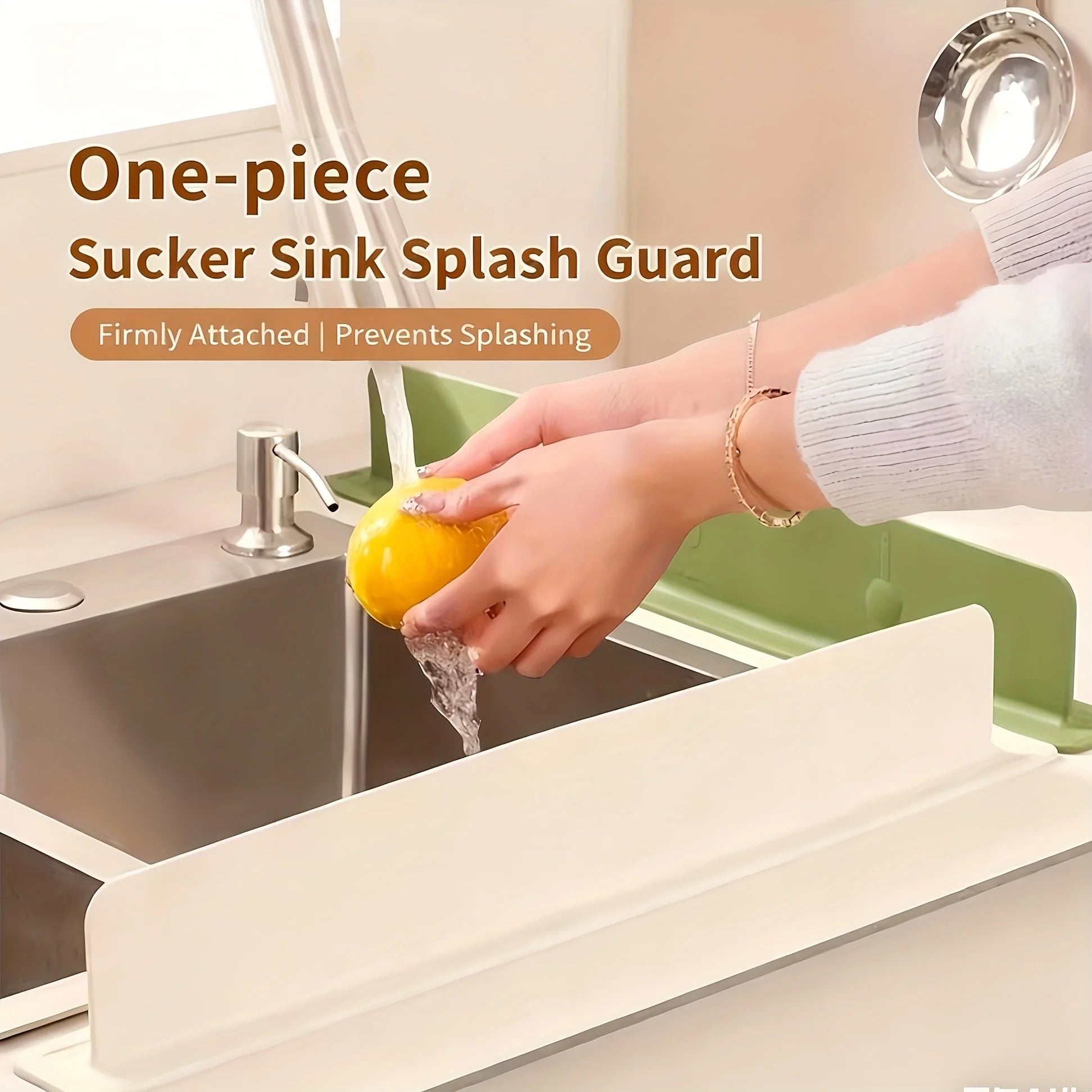 Silicone Sink Splash Guard Strong Suction Slip Easy Clean Block Water Splas Protect Countertop Home Kitchen Restaurant Daily Use