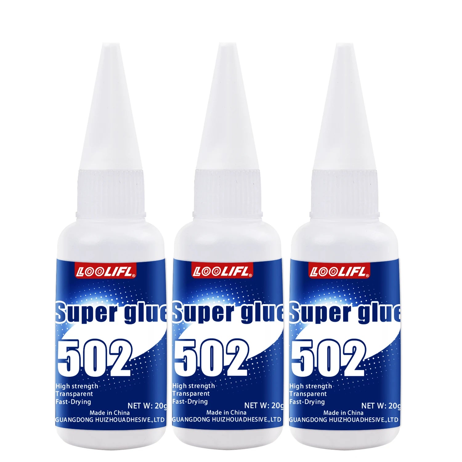 LOOLIFL20G 502 Super Glue Cyanoacrylate Instant Quick-Dry Adhesive Strong Bond for Metal Wood Plastic Rubber Glass Leather1-5PCS