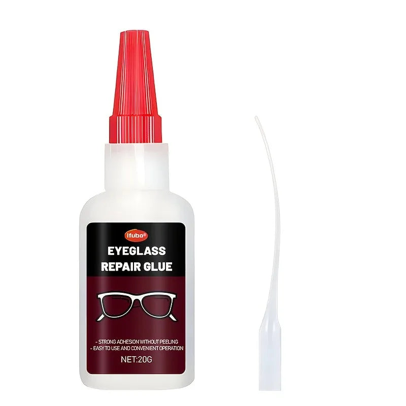 Multi-Functional Glasses Repair Glue: Strong Adhesive – Fixes Frames/Legs,Bonds Jewelry, Phone Screens, Metal, Plastic & Leather