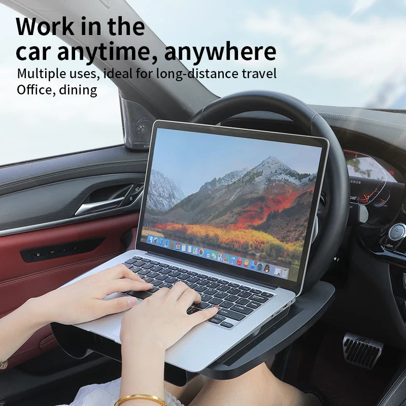 1PCS Portable Car Laptop Computer Desk Mount Stand Eat Work Car Steering Wheel Dining Table BracketDrink Food Coffee Tray Board