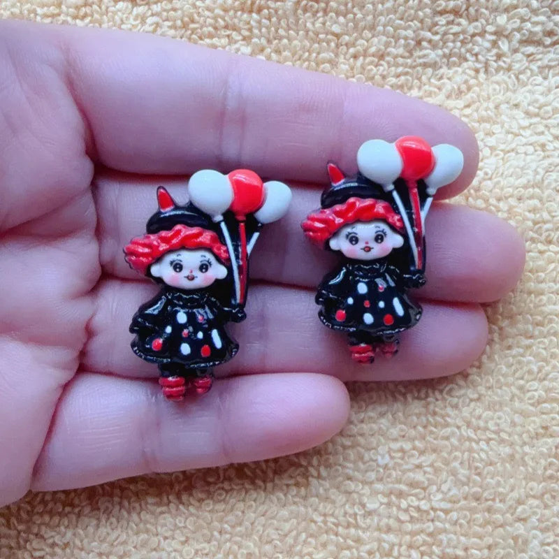12pcs Joker Balloon Children's Fun Handmade DIY Cream Gel Phone Case Hair Clip Headpiece Resin Accessories Jewelry