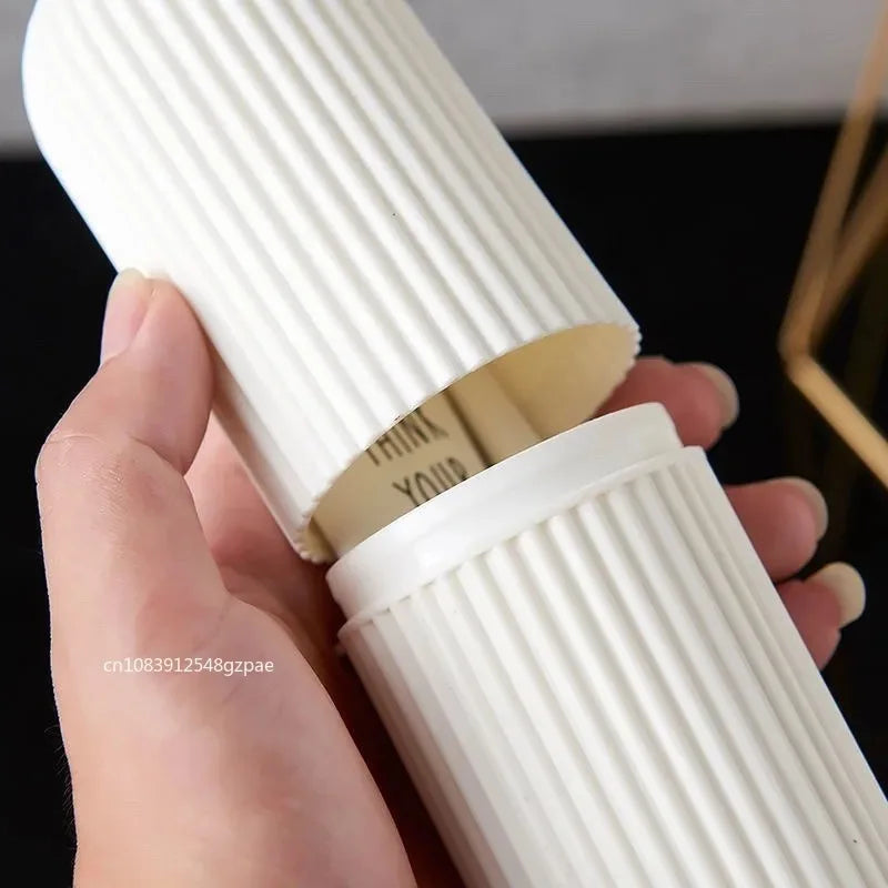 Travel Toothbrush Box Vertical Stripe Portable Mouthwash Cup Brushing Cup Washing Cup Toothware Box Toothpaste Storage Boxes