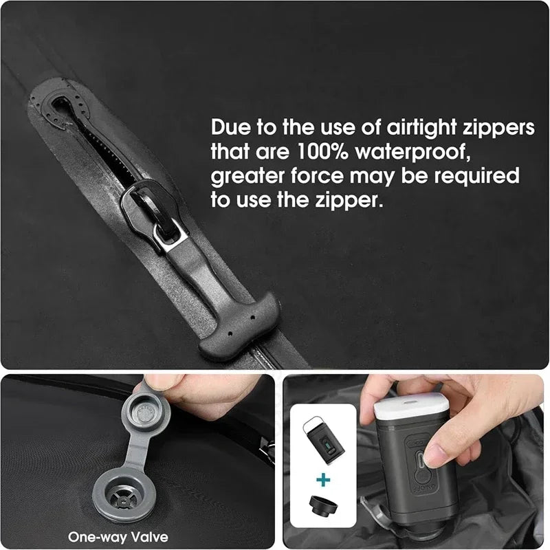 Travel Vacuum Storage Bags Luggage Packing Bag, Save 60% Space Travel Vacuum Sealed Bag Storage Bags Reusable Waterproof Bag